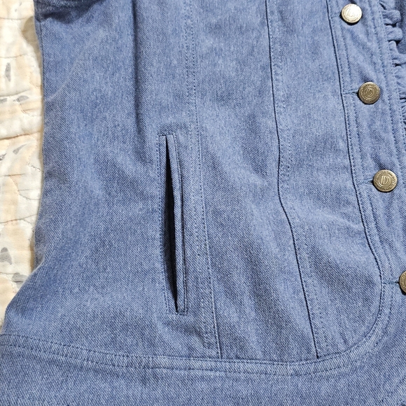 Women’s Drapers & Damon’s Petite Vest – Size Petite Medium – Denim Look Soft - Picture 4 of 7